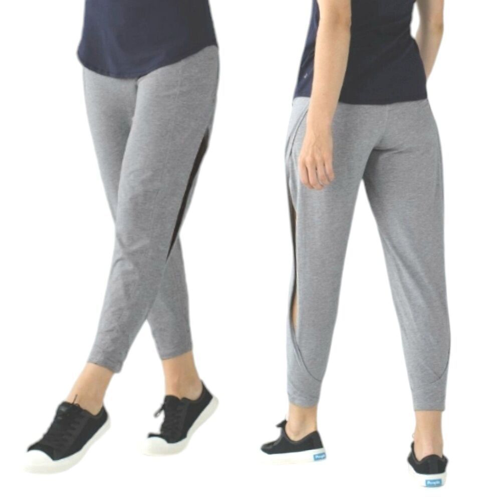 Lululemon Superb Side Split Joggers Womens 6 Heather Gray Breathable Athletic
